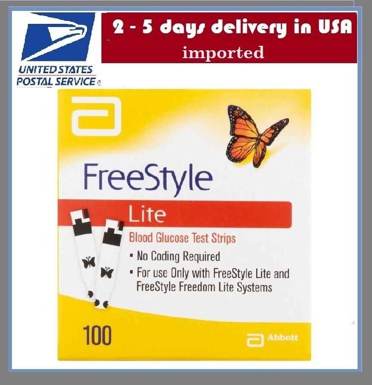 FreeStyle Lite Blood Glucose Diabetic Test Strips 100ct Apr -27 US shipper
