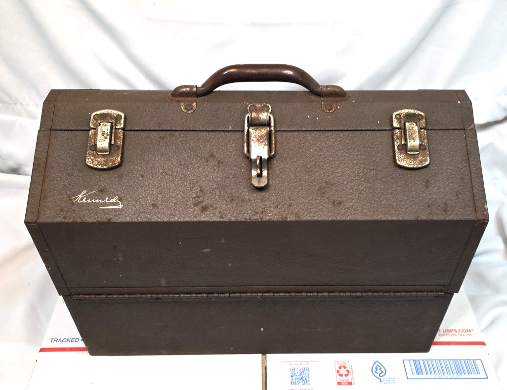 Vintage Kennedy Kits 1018 Cantilever Style Toolbox Tool Box Brown