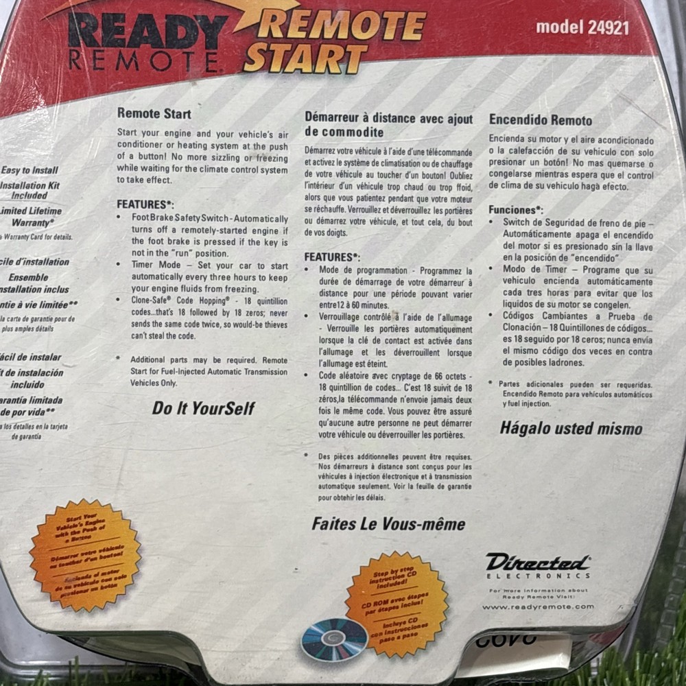 READY REMOTE START Car Remote Start System Model 24921