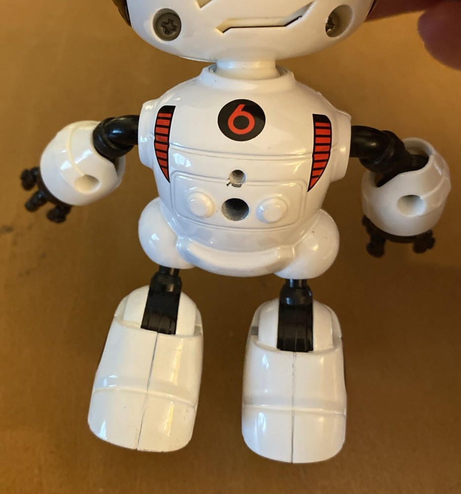Brainstem Boxy Bot Series 1 White Robot - Touch Sensor Diecast Fully Posable