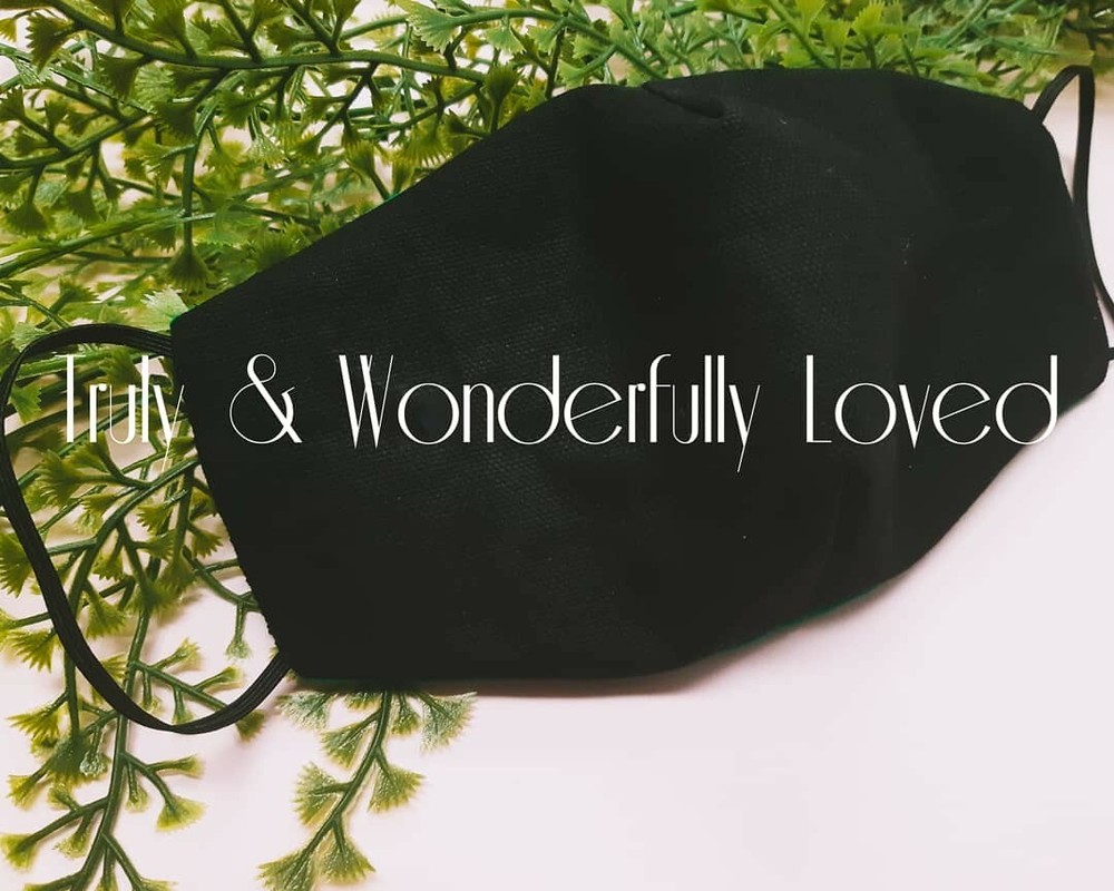 Black Cloth Face Mask - Canvas Fabric.