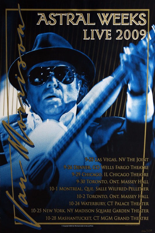 Van Morrison Astral Weeks Live 2009 Tour ed./230 Poster Art by deluxedesign.com