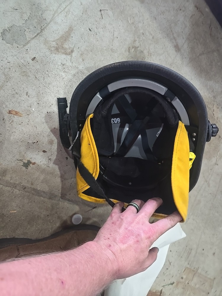 Black Fire Fighter Helmet