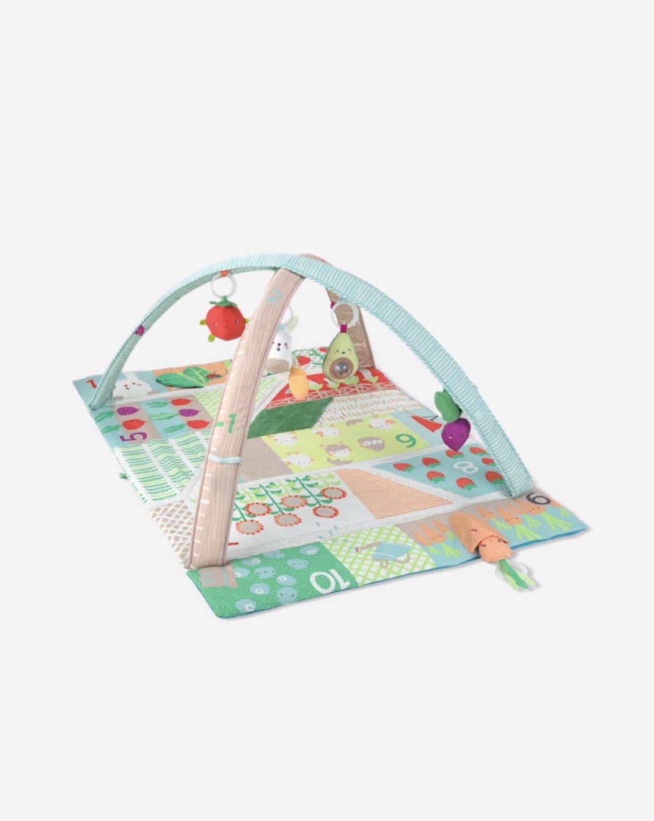 Baby Play Gym 3-in-1 Activity Mat 0-2y Farmstand Grow & Skip Tummy Time Green