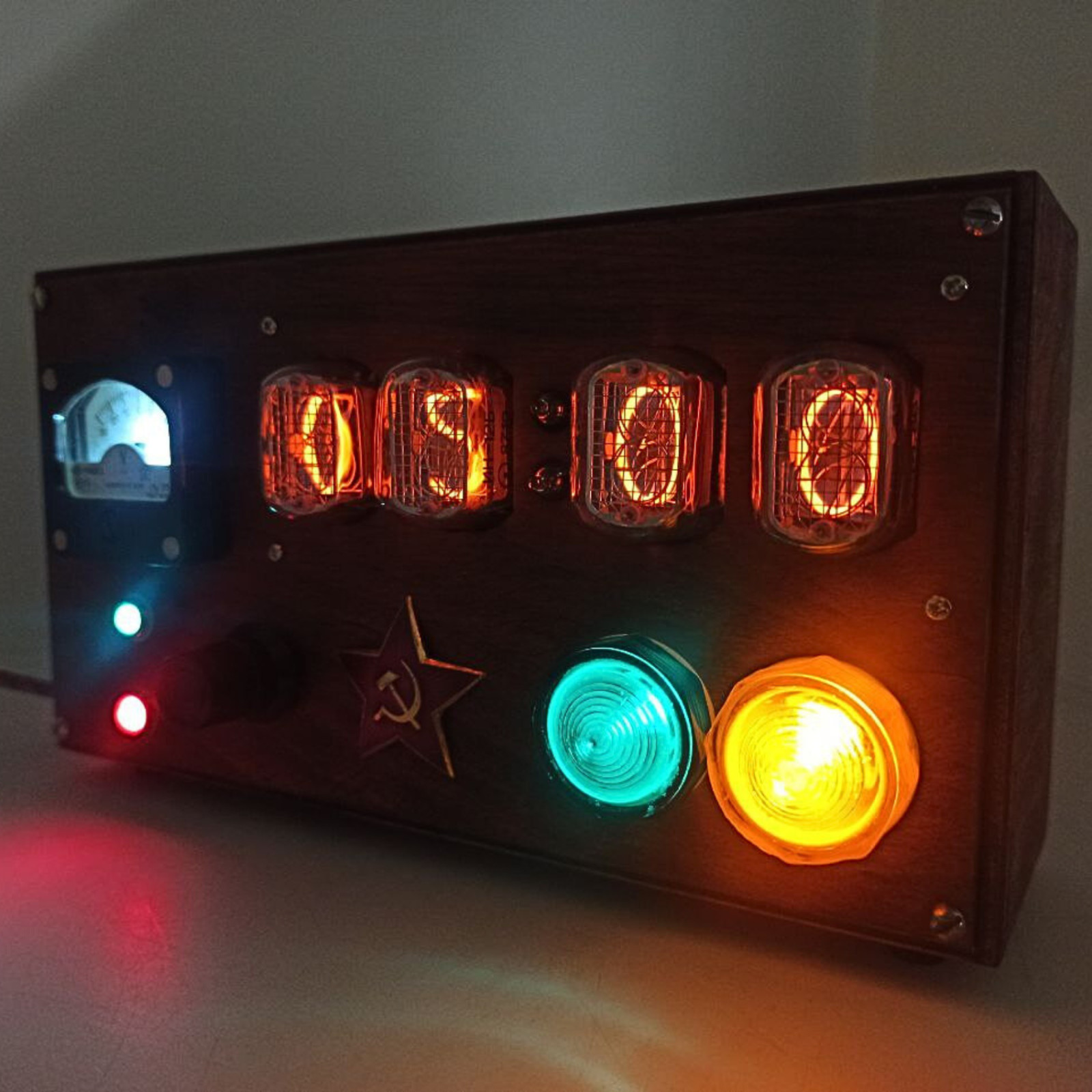 Metro 2033 Game Nixie Tube Table Clock with IN-12 Tubes Steampunk - Apocalypse