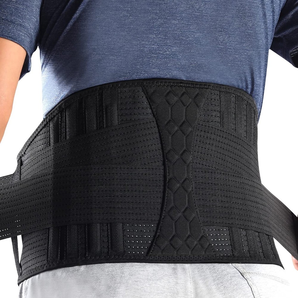 Lumbar Support Belt Lower Back Brace for Lifting, Herniated Disc, Sciatica, P...