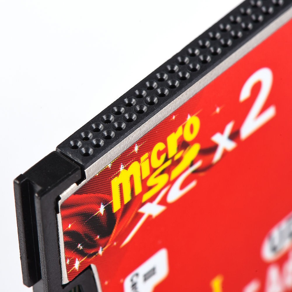 Dual PORT MICRO SD/SDXC TF TO COMPACT FLASH CF MEMORY CARD READER ADAPTER --US