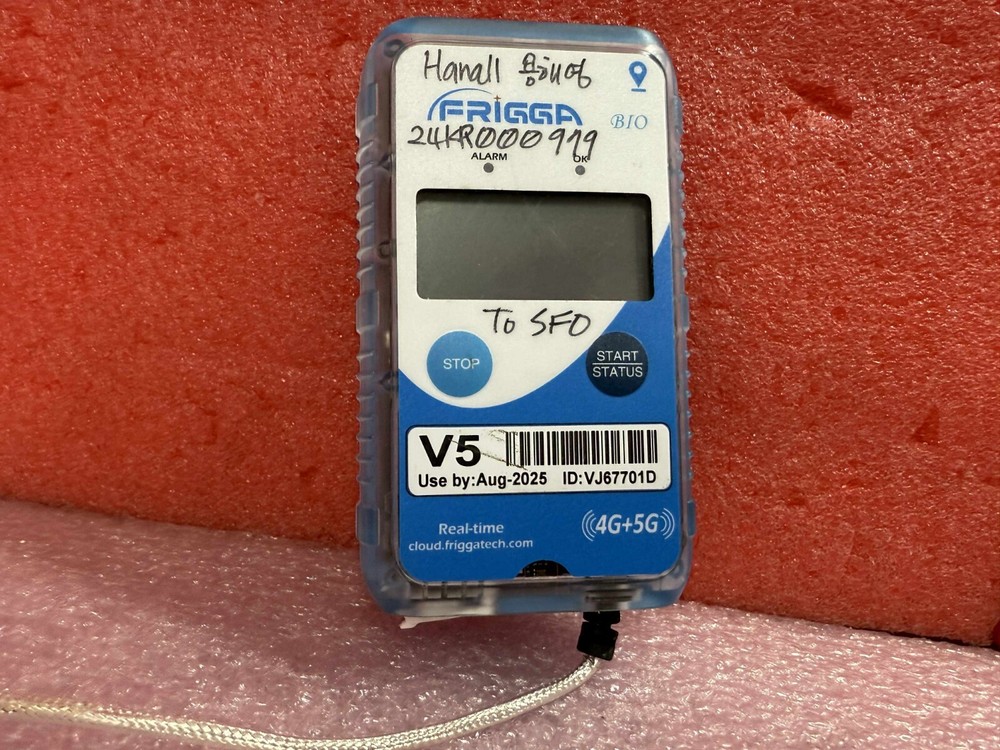 Frigga V5 4G/5G Real Time Temperature Data Logger Single Use