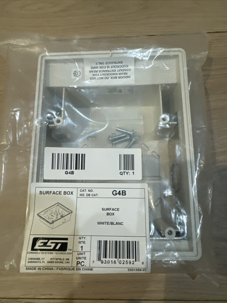 Edwards EST G4B Surface Back Box	 White. NIB!