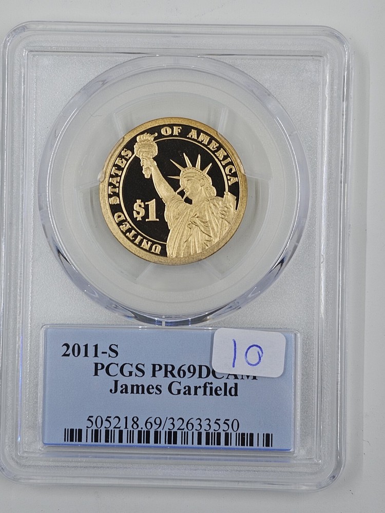 2011 S $1 PCGS PR69DCAM James Garfield