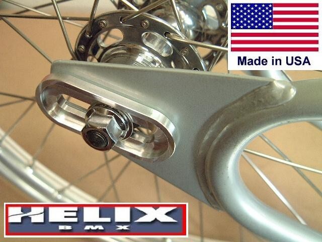 HELIX BMX DROPOUT SAVERS -Fits CRO-MO STEEL BMX & FIXED GEAR Frame w/ 3/8" Axles