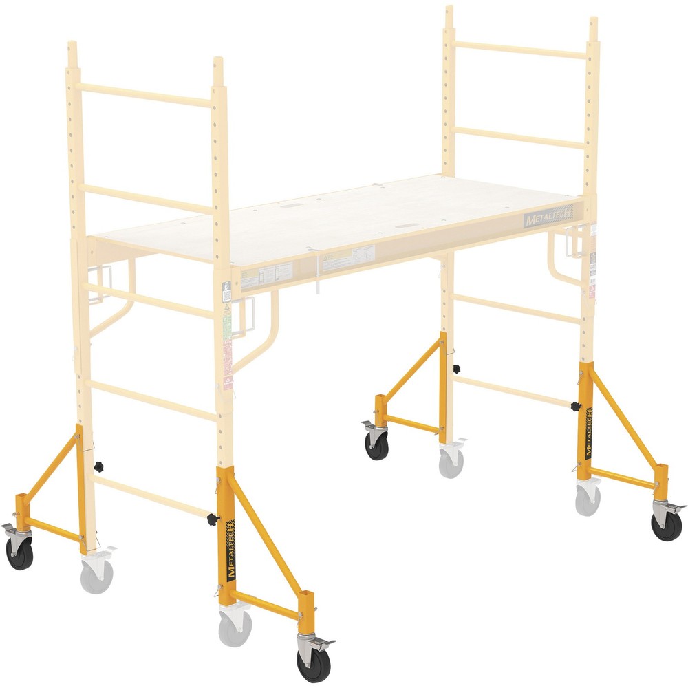 Metaltech Multipurpose Maxi Square Baker-Style Rolling Scaffold Tower Package,