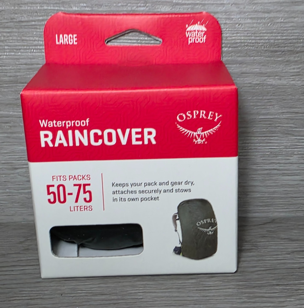 Osprey Ultralight Waterproof Raincover Large Shadow Gray 50-75L Backpack Ripstop