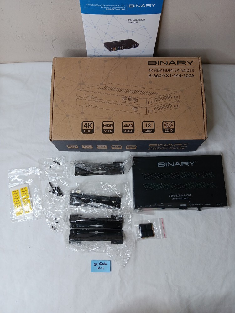 Binary 4K HDR HDMI Extender  B-660-EXT-444-100A *TRANSMITTER ONLY*