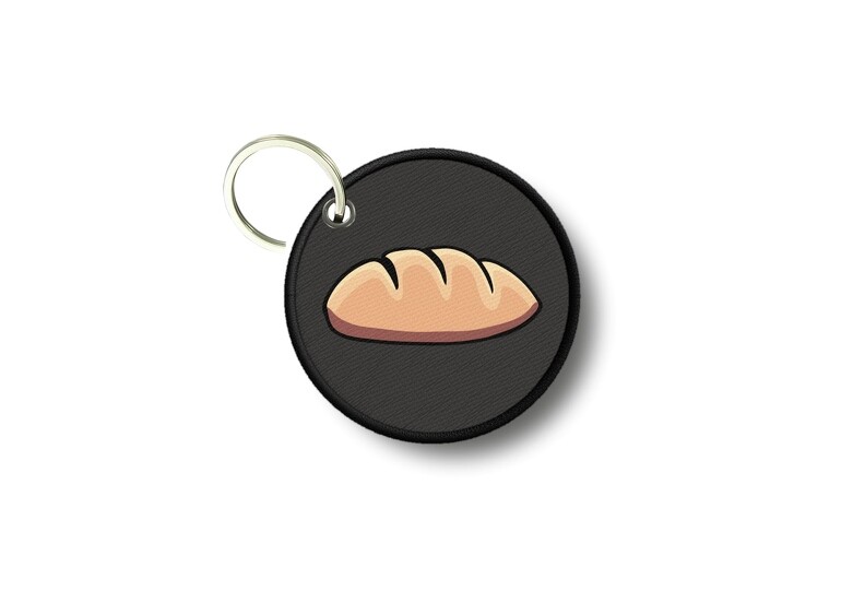 Keychain Round Printed Double-Sided Bread Bakery