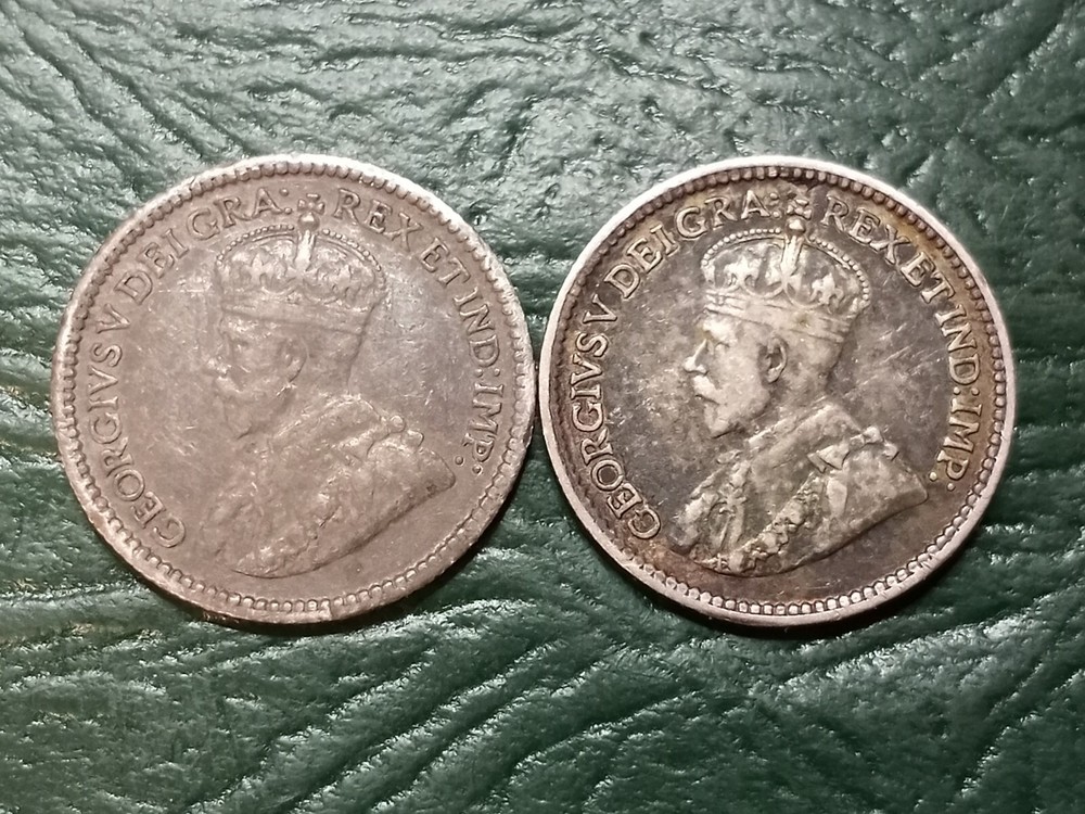 10 Higher Grade Assorted Canada 5 Cents - .925 Silver