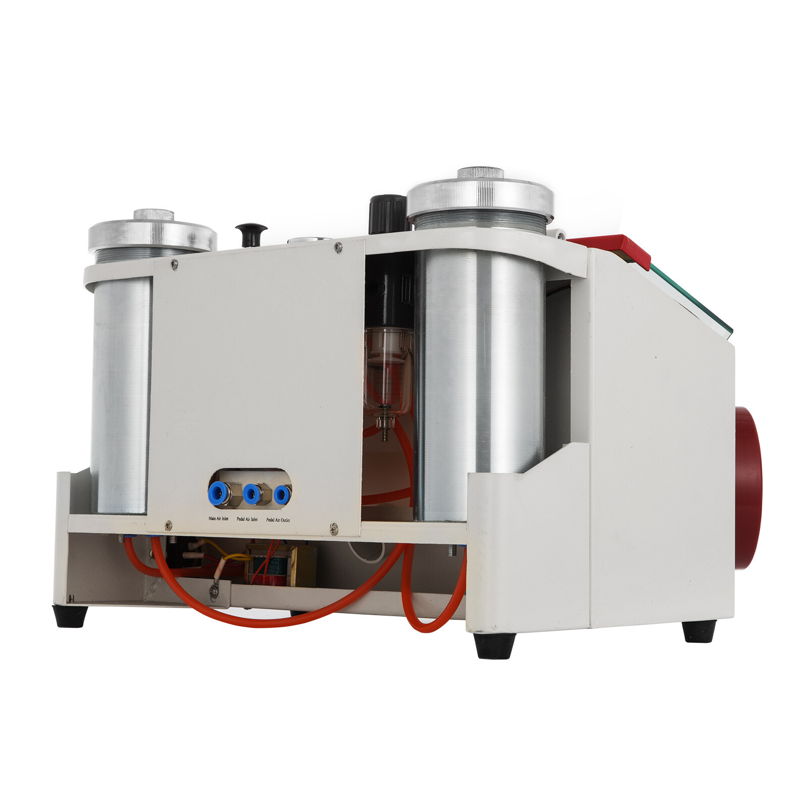 Dental Twin-pen Double Pen Sand Blaster Sandblaster Unit w/LED Bulb 2 Tanks