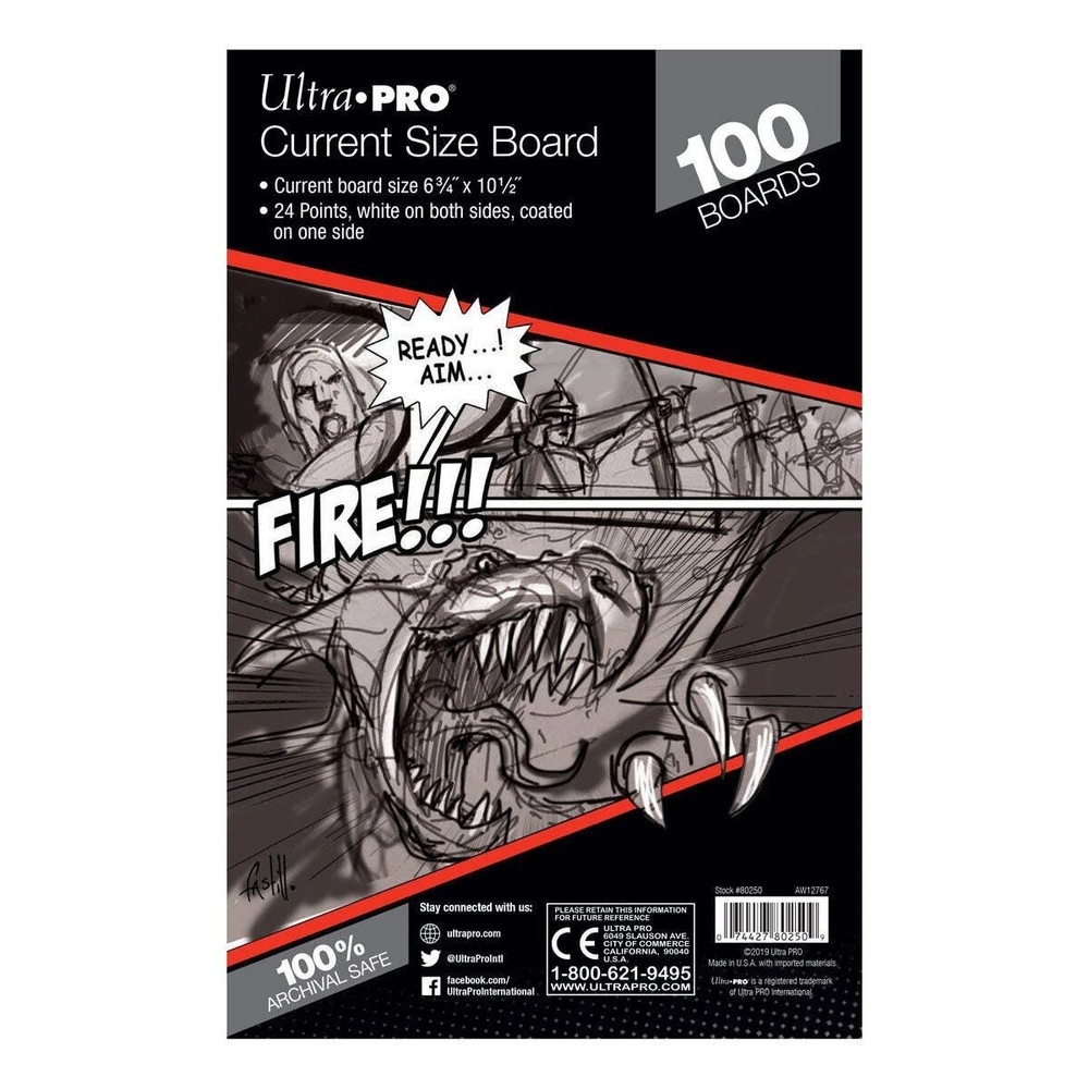Ultra Pro Boards - Current 6 3/4  x 10 1/2  (100 per pack)