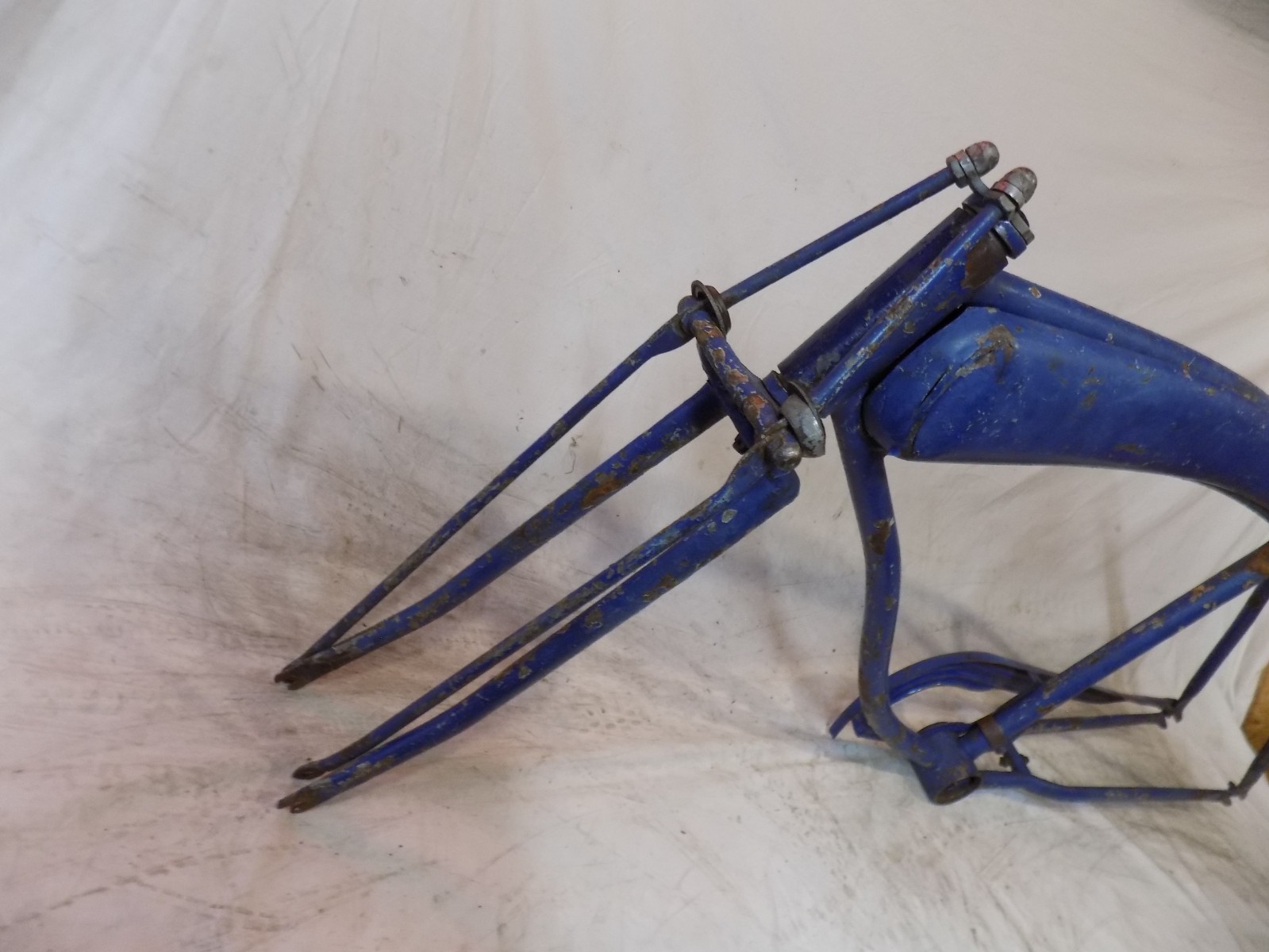 PREWAR SHELBY HIAWATHA MENS BIKE FRAME TANK FORKS CWC SCHWINN VINTAGE BARN FIND!