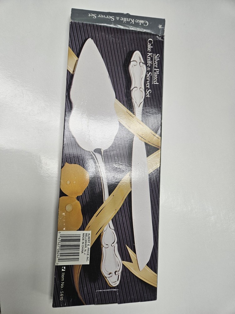 Silver Plated Cake Knife And Server Set,Albert E. Price Model Number S610. New.
