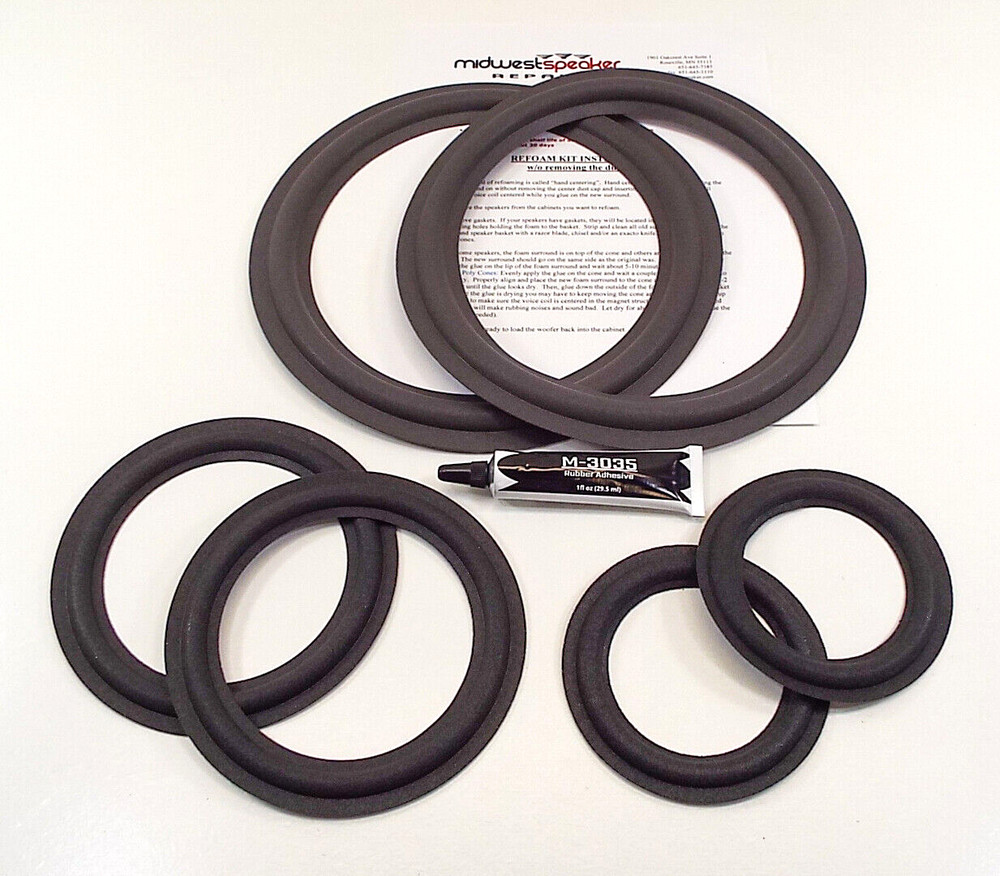 Infinity Reference SIX Complete Refoam Kit - Speaker Repair - FREE SHIPPING!