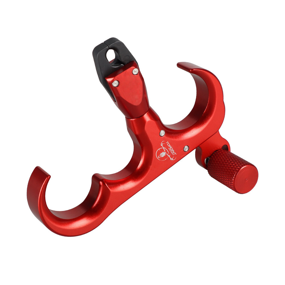 Compound Bow Release Aids Automatic Trigger 3 Finger Grip Thumb Caliper Archery