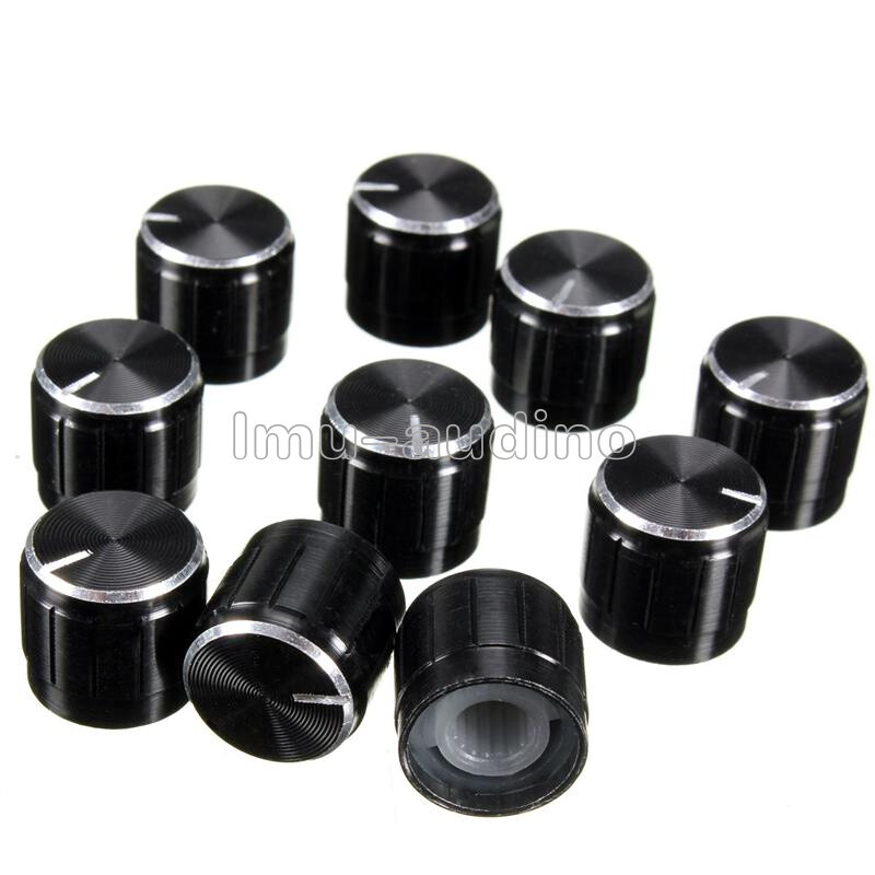 10PCS Volume Control Rotary Knobs Switch For 6mm Slide Shaft Potentiometer-