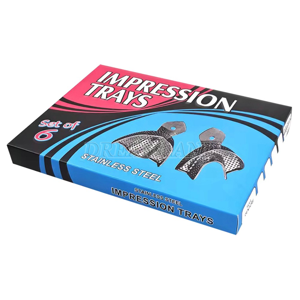 6 Dental Impression Trays set PERFO Denture Instruments