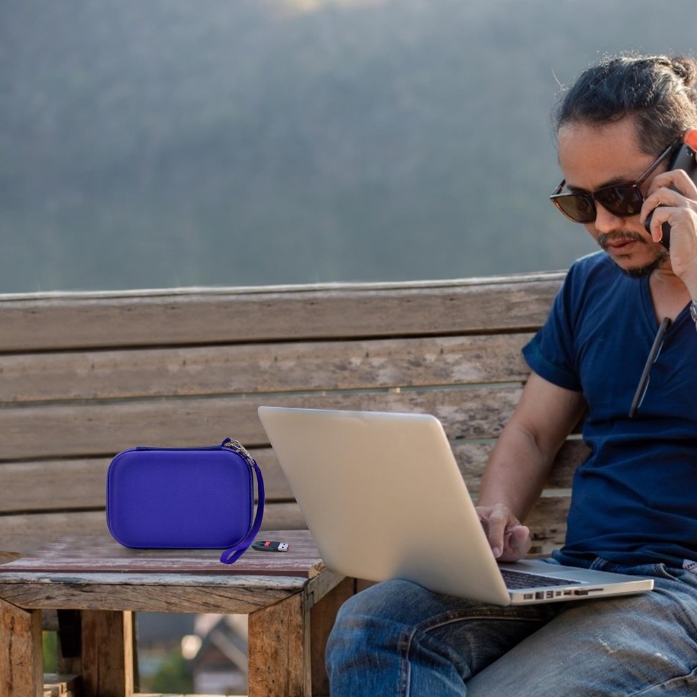 USB Flash Drive Case, Thumb Drive, Memory Card SD SDXC SDHC Large, Blue