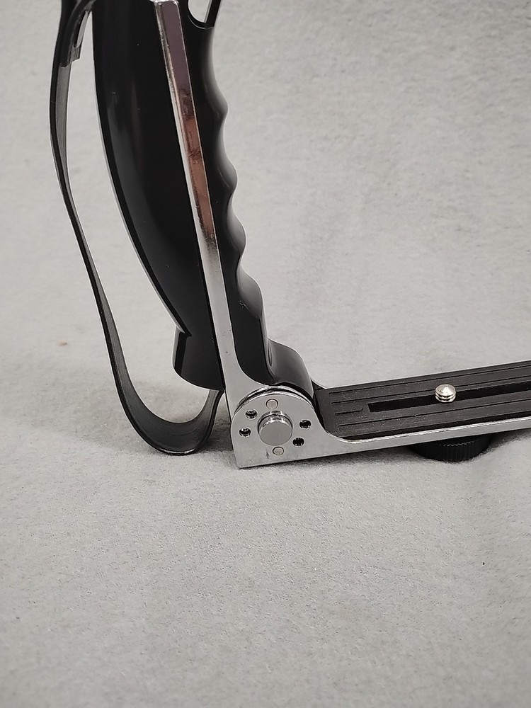 Universal Push Button Adjustable Flash Bracket and Camera Grip or Handle EUC