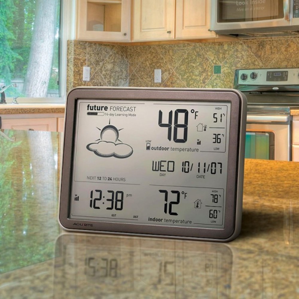 Self-Learning Forecast Wireless Weather Station with Large Display and Atomic...