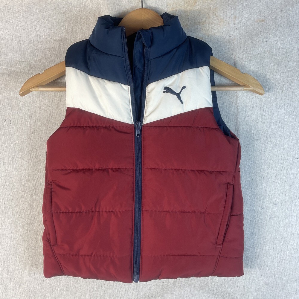 Puma Youth Puffer Vest Sz Small Multicolor Polyester