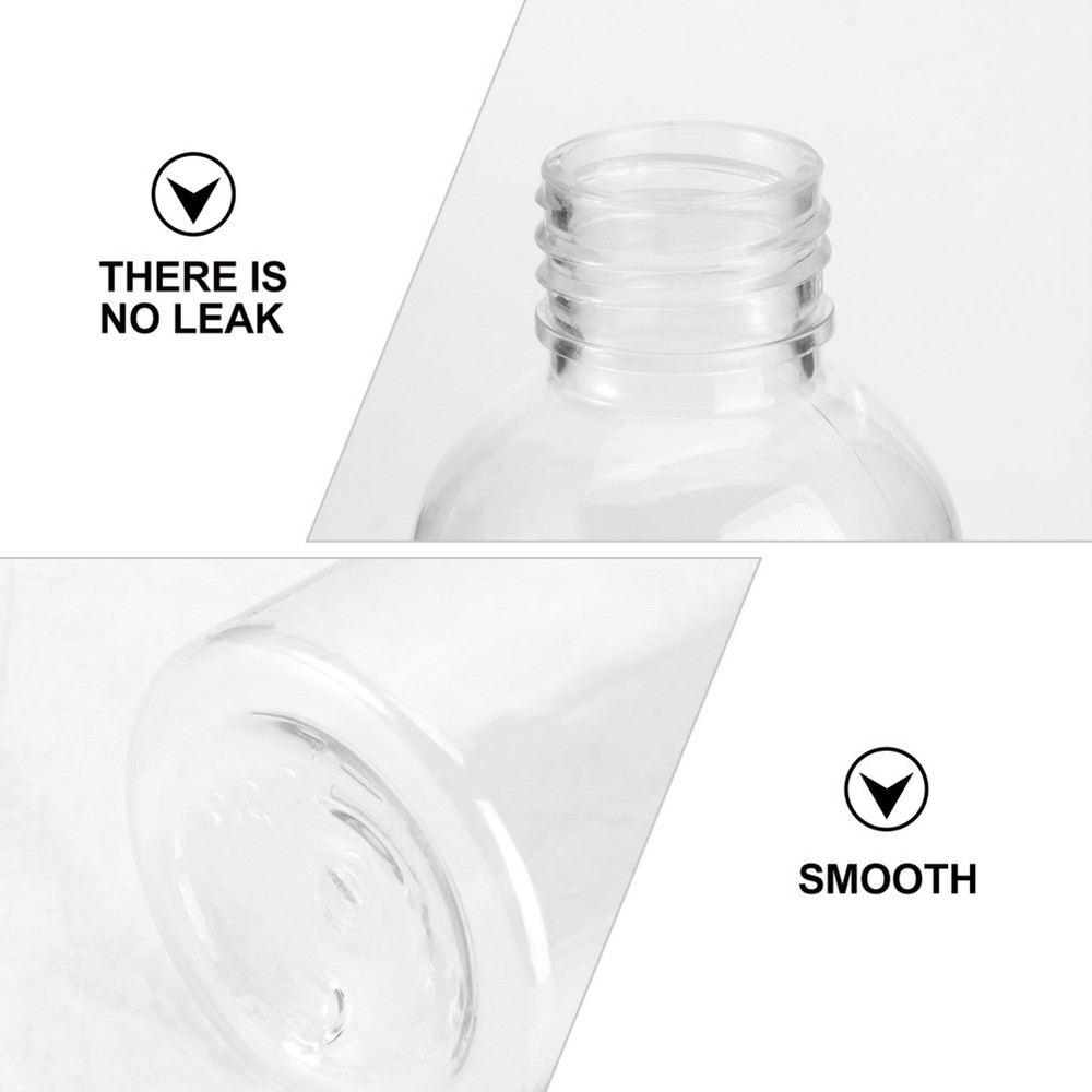 6 Pcs Refillable Bottles Clear Containers with Lids Hinged Storage Liquid