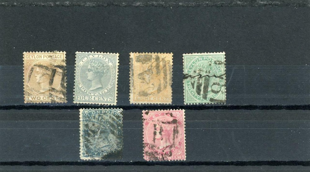 Ceylon 1872 Scott# 63//71 canceled