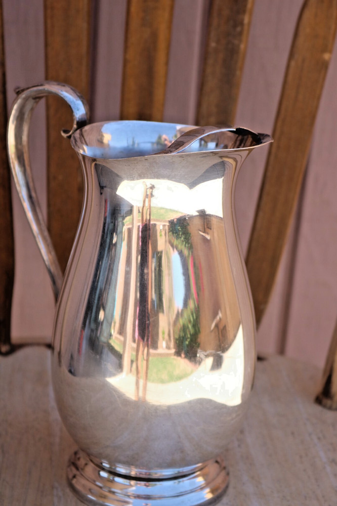 Vintage F.B. Rogers Silverplated Water Pitcher 9.5 Inch