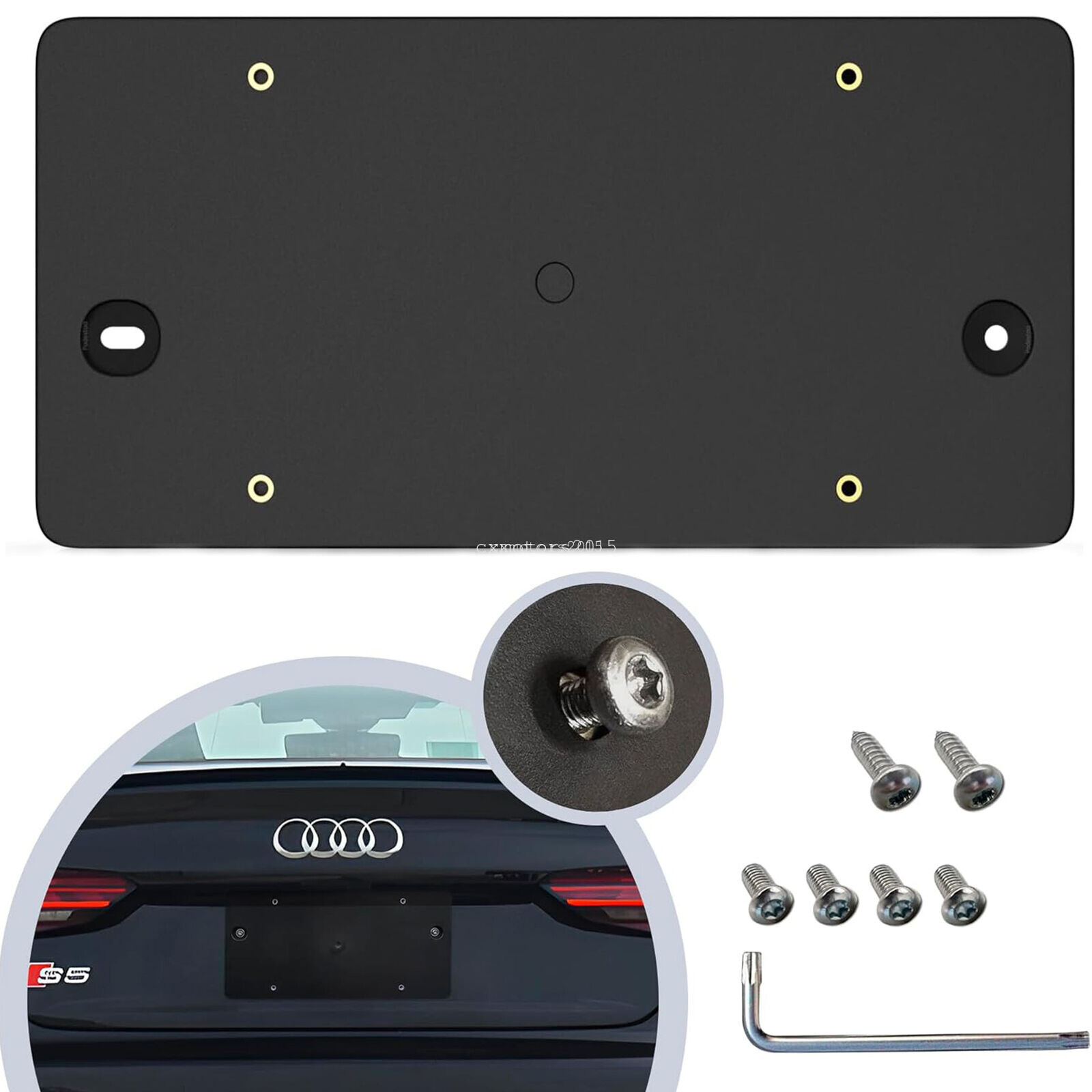 Rear Bumper License Plate Bracket Tag Holder for 2013-2023 Audi A4 A5 A6 A7 A8