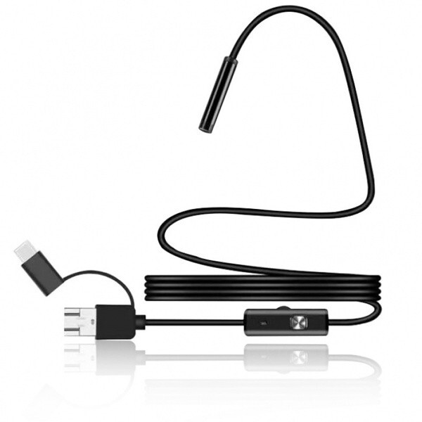 7MM USB Snake Endoscope Borescope For Android Type C HD Inspection Camera Scope