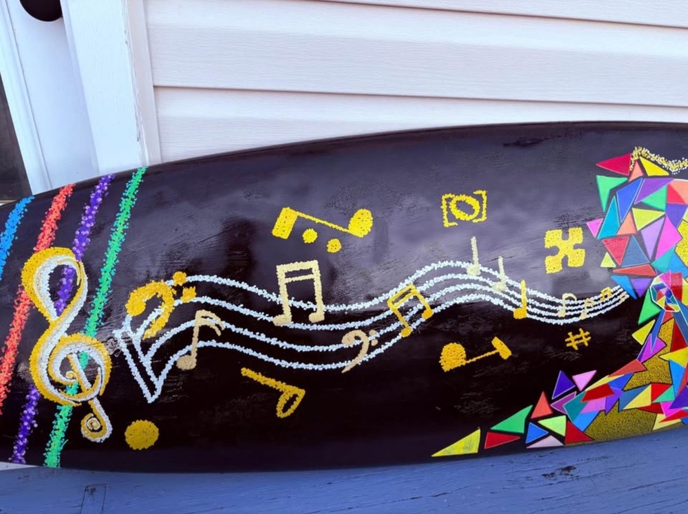 6'6 Hand Painted Surfboard