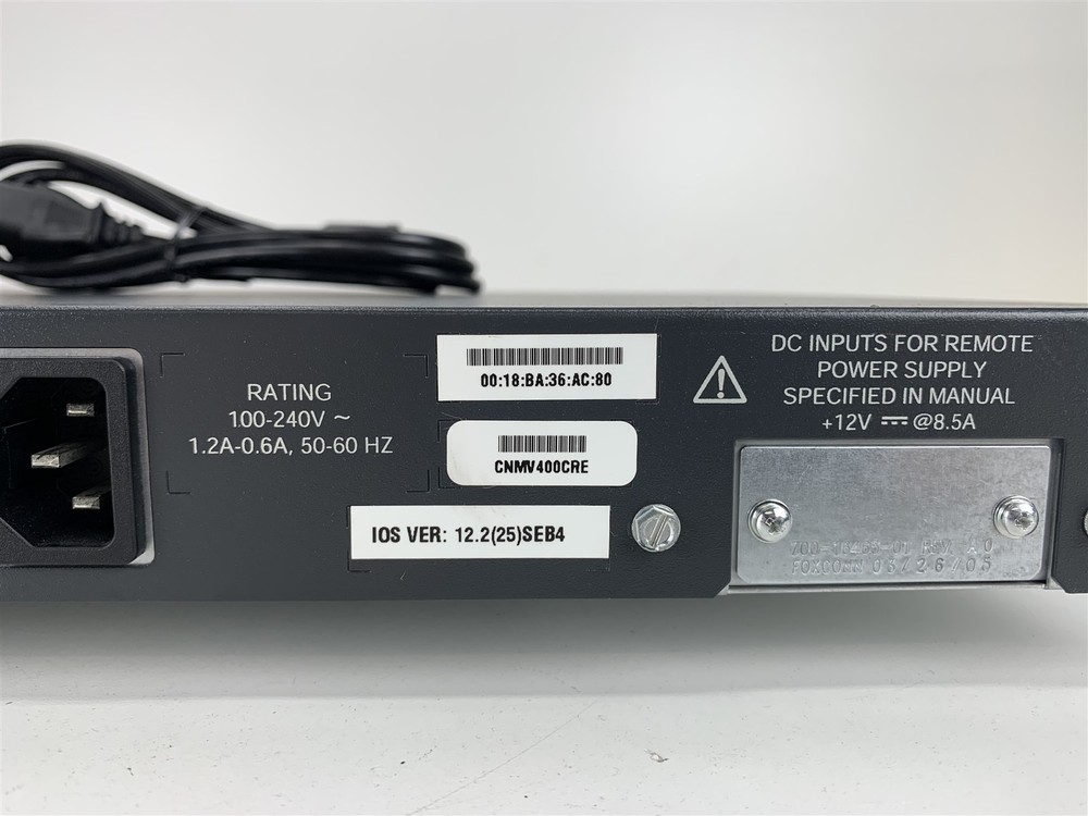 Cisco Catalyst (WS-C3750-48TS-E) 48-Port Rack Mountable Switch Managed Stackable