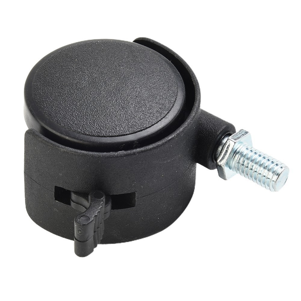 Office Chair Swivel Caster Wheels Double Plastic Rollers with Threaded Rod