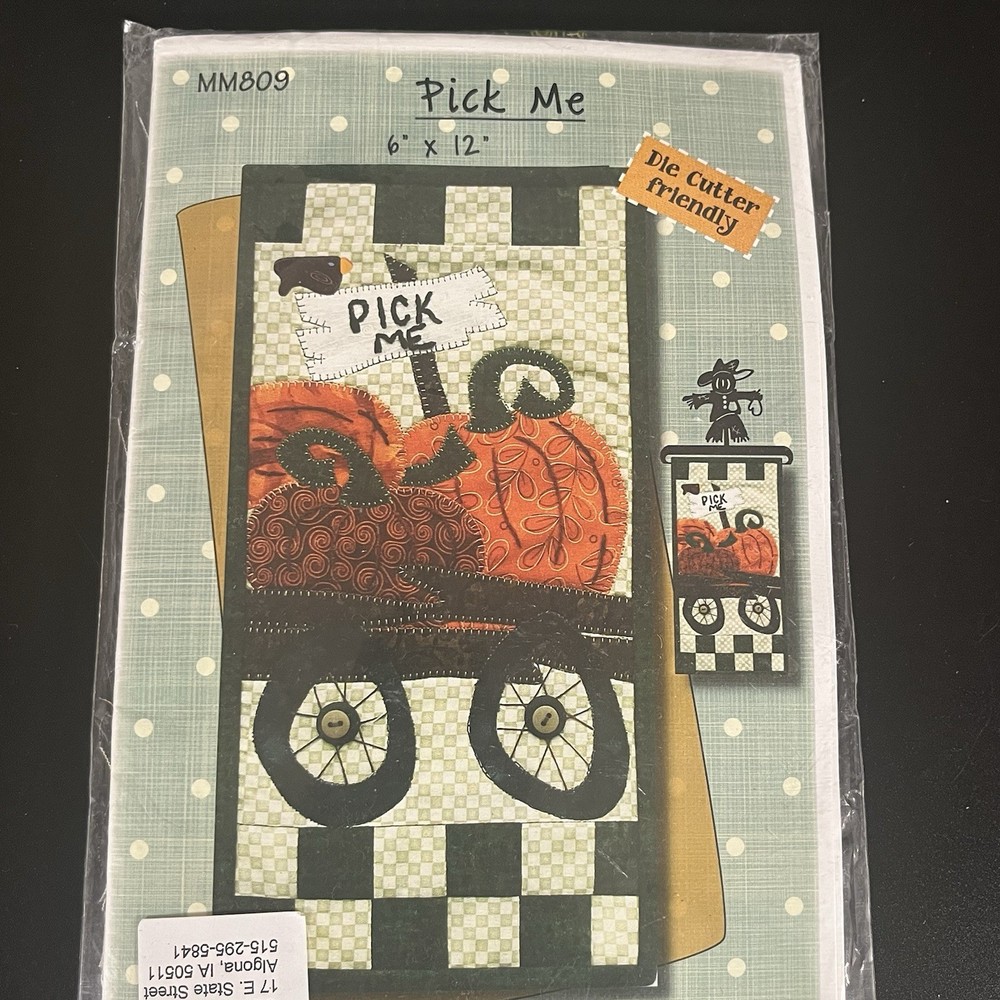 Patch Abilities "Pick Me" Wall Hanging Quilting Pattern MM809- with pieces