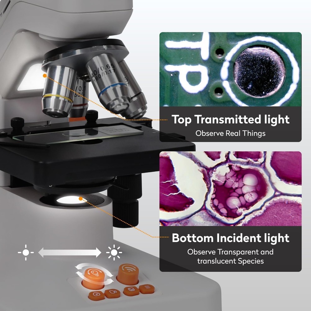 MetataStudio MT3-5 Wireless Digital Microscope, 1600X USB 7" touch screen