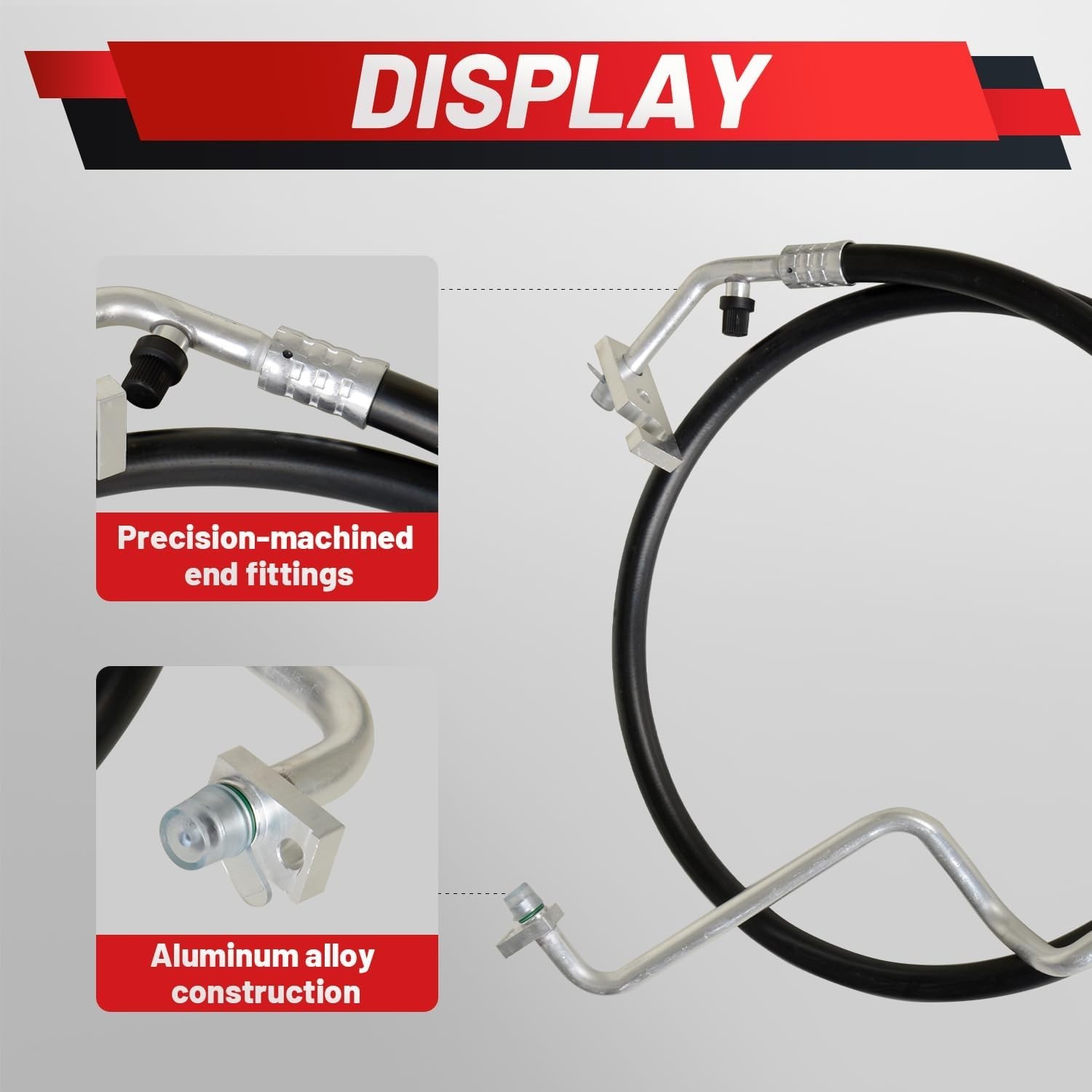 F50-6242-1475 HP Discharge AC Line Hose Assembly For Peterbilt Kenworth Trucks