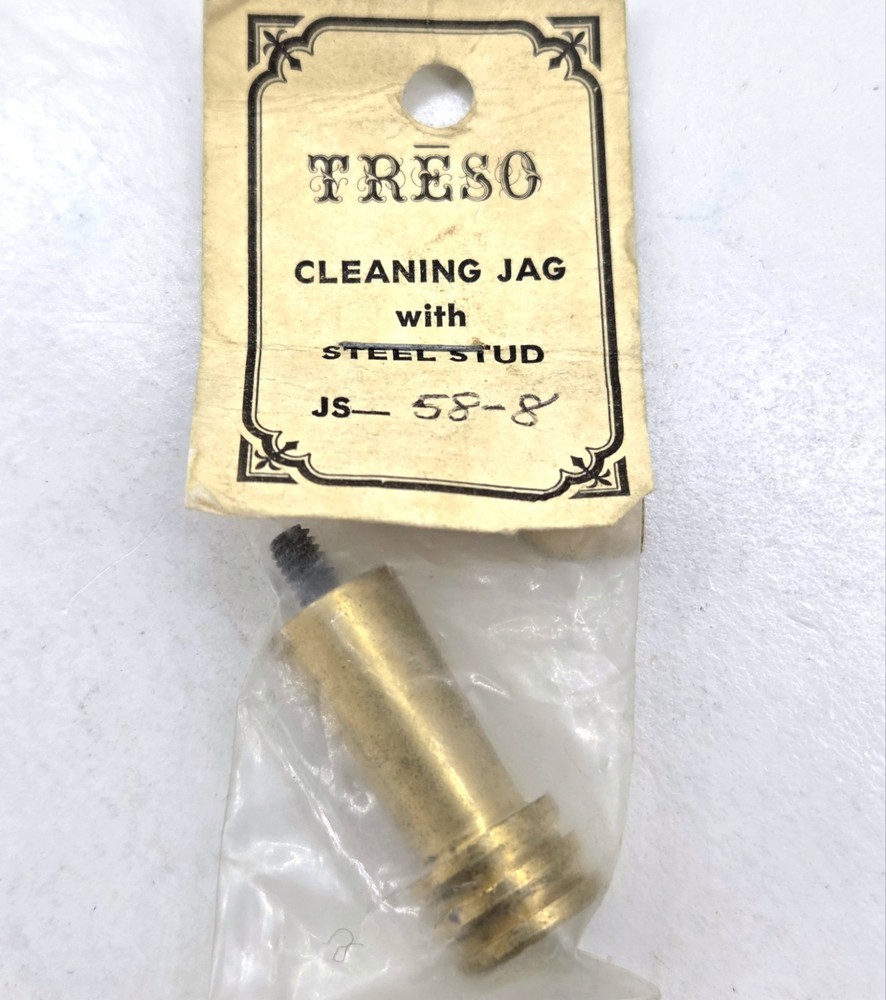 58 Cal Brass Loading Cleaning Jag 1/2" 8-32 Flintlock Percussion Muzzleloader