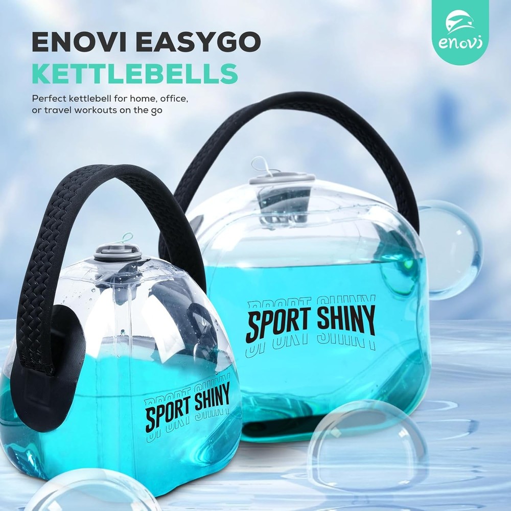 EasyGo Kettlebells Foldable Water-Filled Kettlebell Adjustable Kettlebell