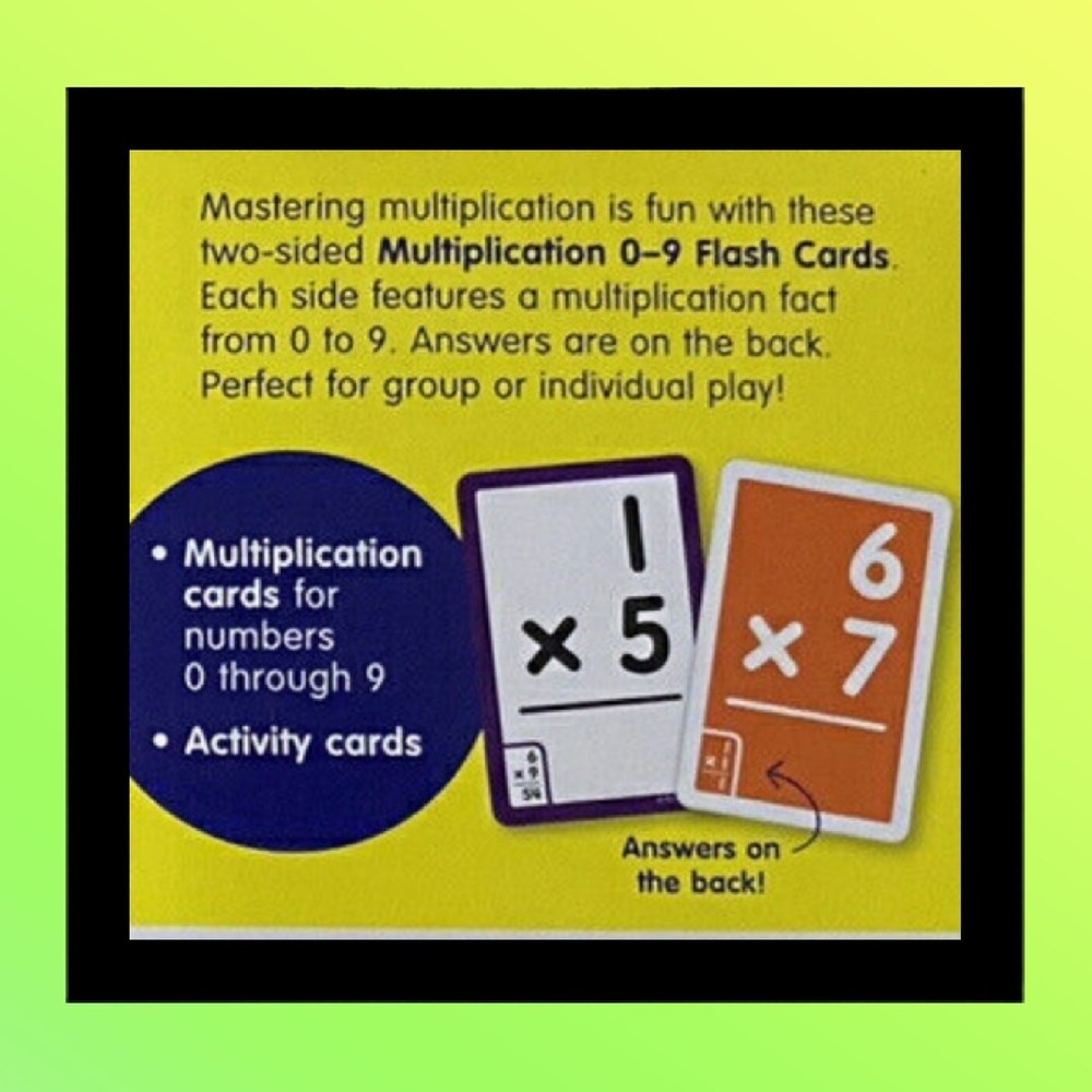Scholastic 36 Count Double Sided Multiplication Flash Cards