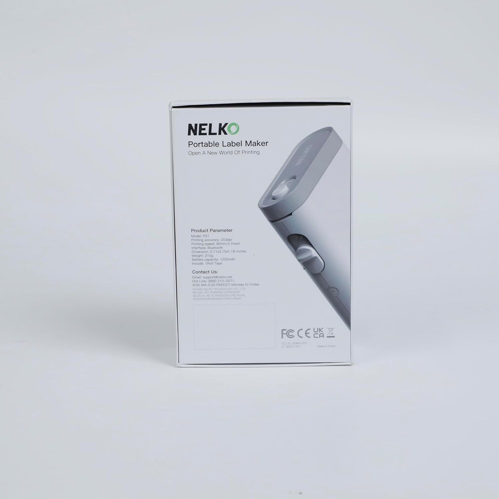 Nelko Label Maker Machine with Tape, P21 Bluetooth Label Printer, Wireless Mini