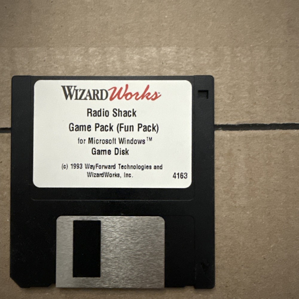 Wizard Works Fun Pac Game Pac Radio Shack floppy disk