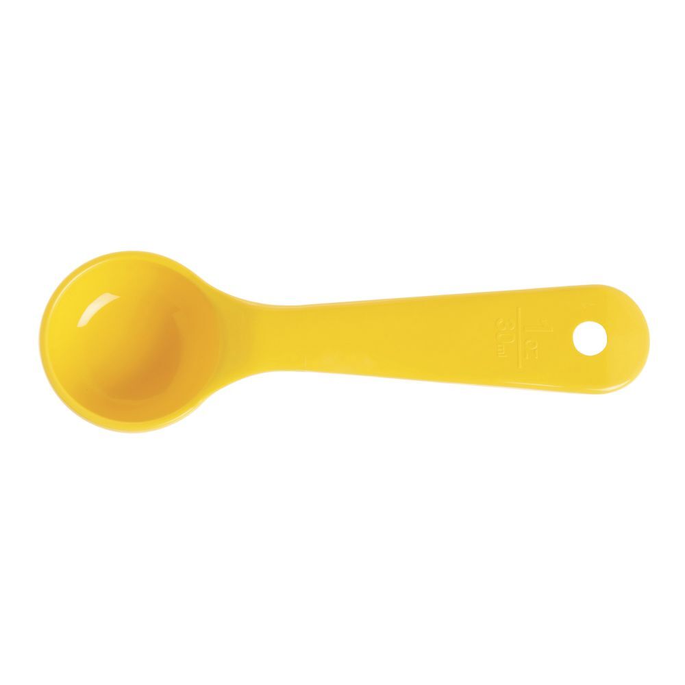 CFS Measure Miser Solid Measuring Spoon with Short Handle, 1 Ounce, Yellow