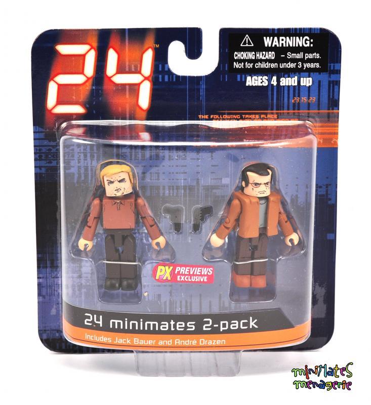 24 Minimates End of Day 1 Jack Bauer & Andre Drazen 2-Pack